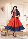 Kinti Atrangi 3 Fancy Wear Rayon Designer Anarkali Kurti With Jacket Collection